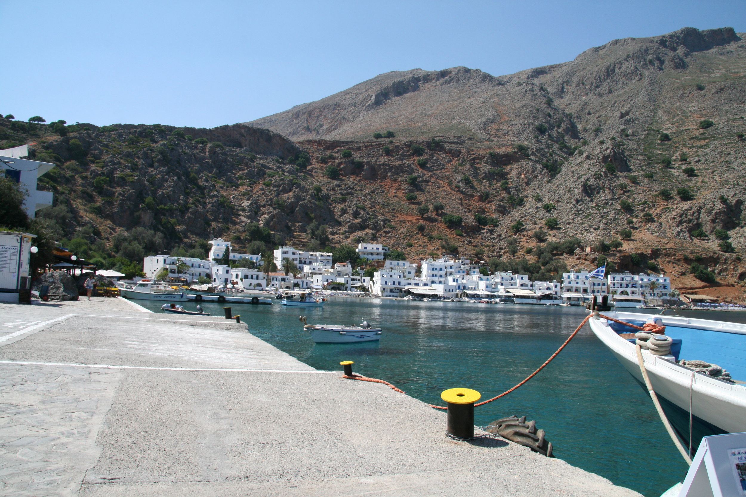 Loutro when arriving by boat