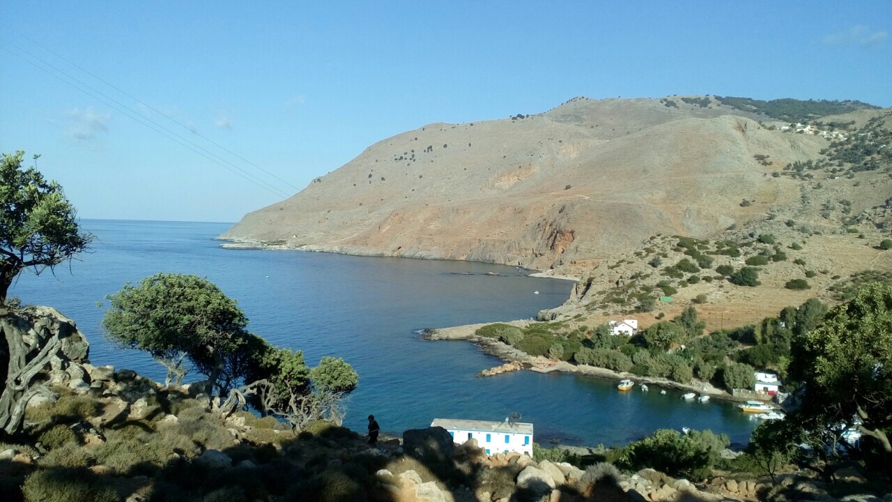from the east – Looking down towars finikas bay and Natassa's place