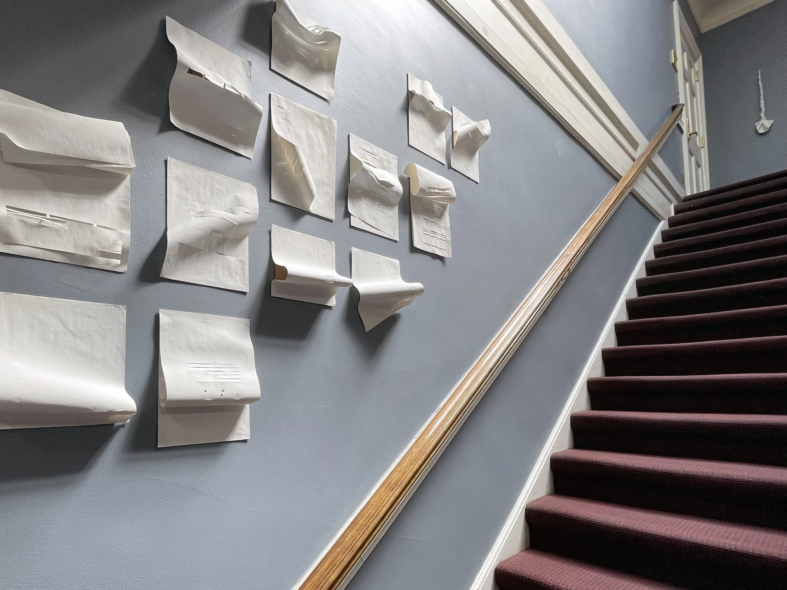 Installation view, BUILT ON THE SITE of…, commissioned site-specific installation, Municipal Building, Hastings-on-Hudson, NY, April 16 – June 8, 2023