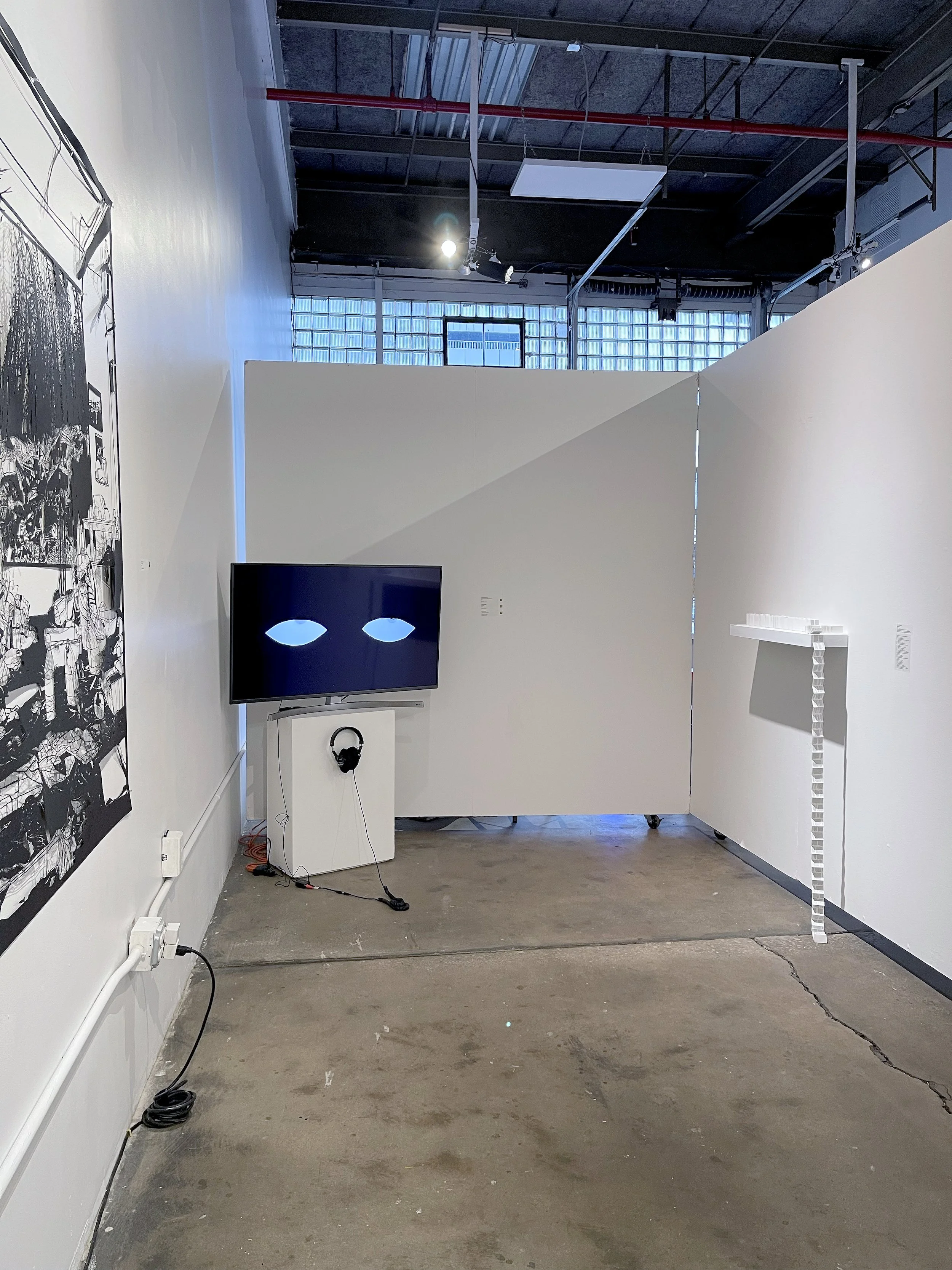 Installation view, Vols 1–22, Survival Tools for the Age of Ultra Anxiety, Flux Factory at the Plaxall Gallery, Queens, NY, November 4 – 28, 2021