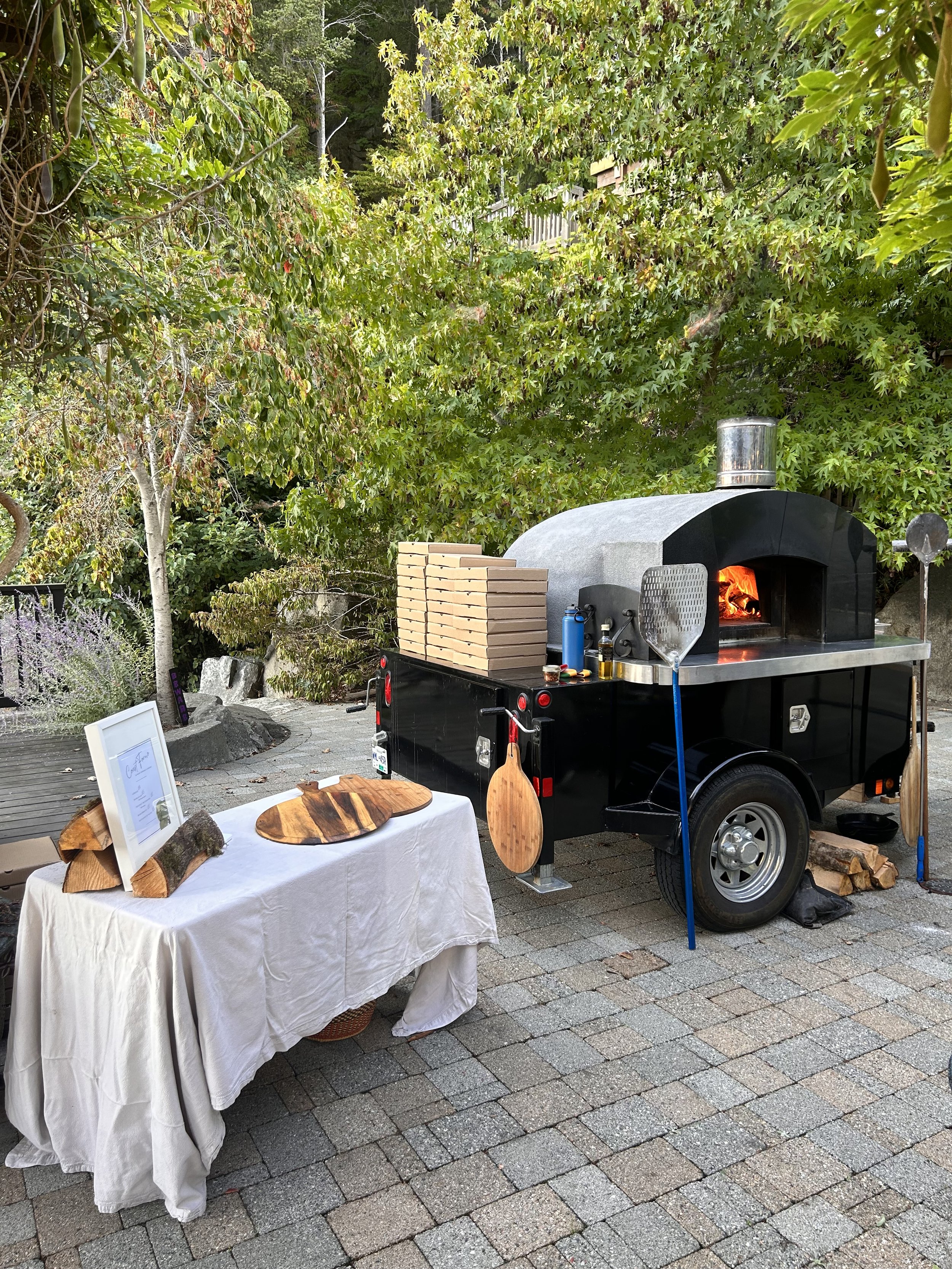 The wood fired pizza oven