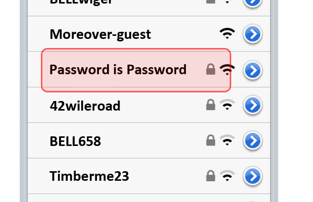 Not the most secure option - not recommended