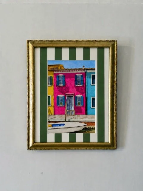 Framed-burnano-pink-house Medium.jpeg