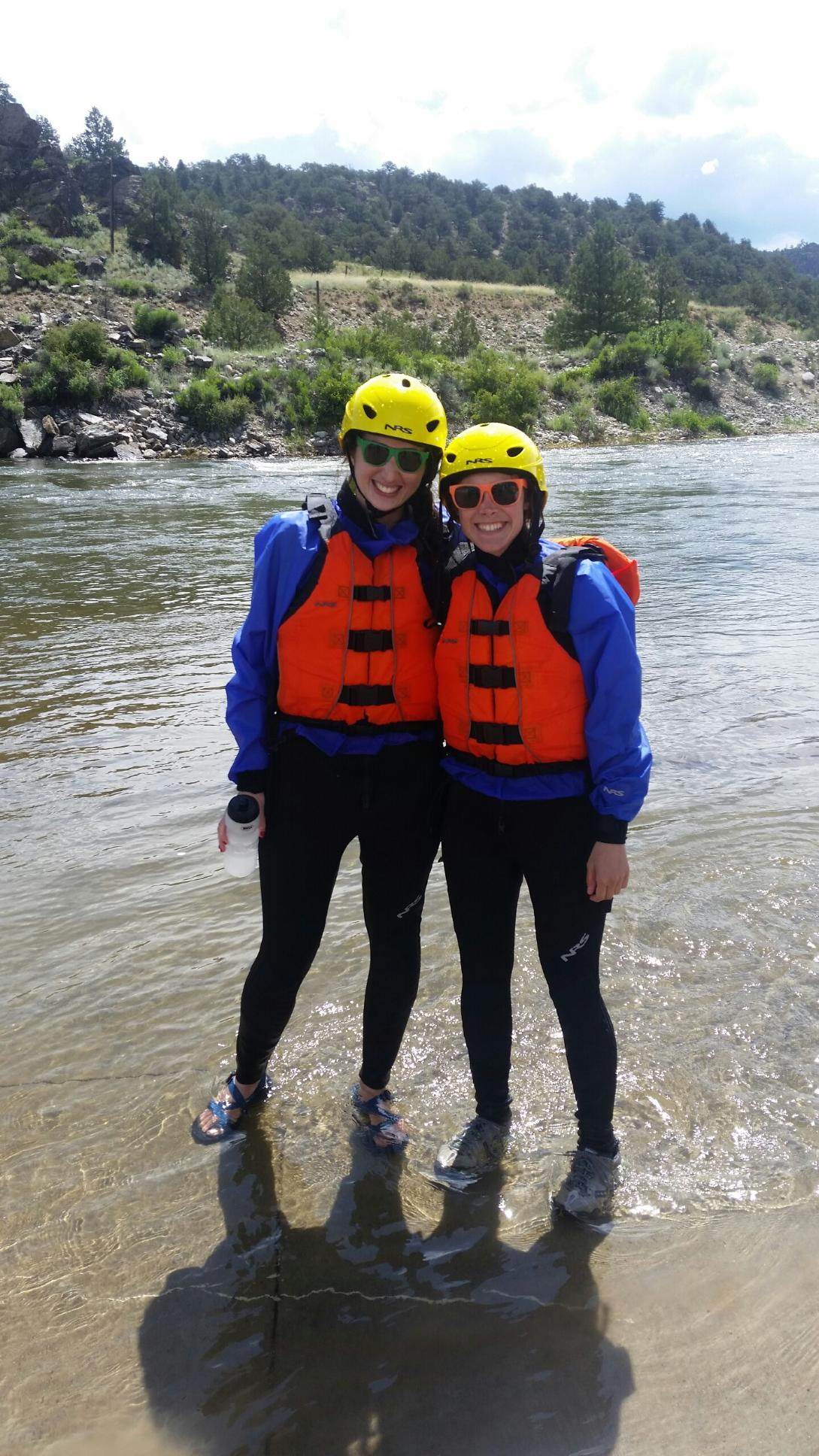 Kate on the left, me on the right, in the sneakers. Essence of the Arkansas right there. 