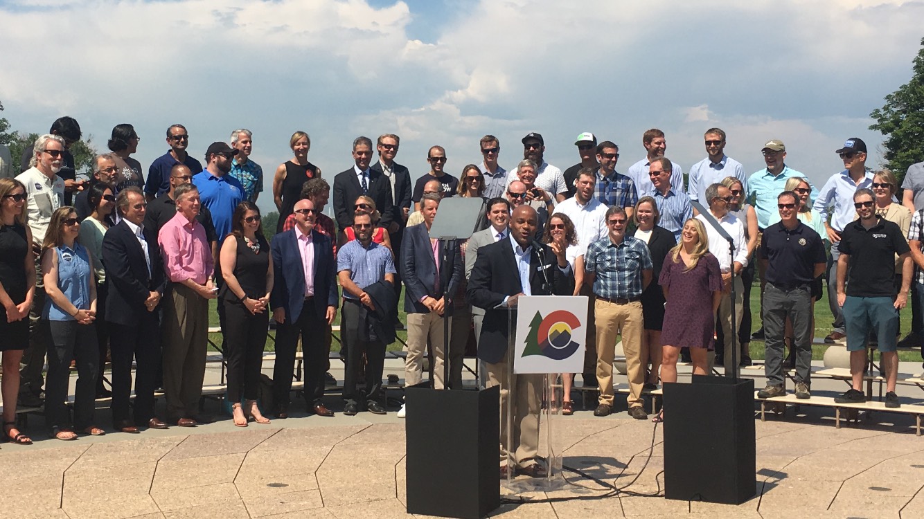 Denver Mayor Michael Hancock welcomes Outdoor Retailer to his city. Photo: Kassondra Cloos