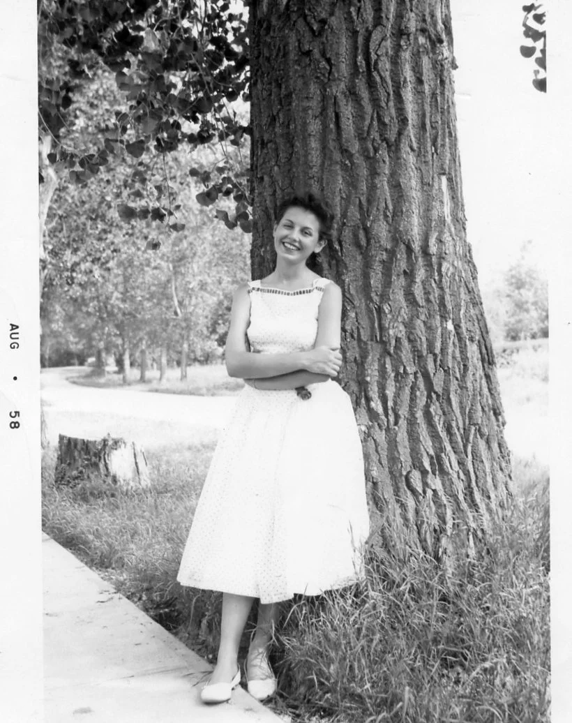 This beautiful photo of my mom was taken by my dad! He found her on his travels.