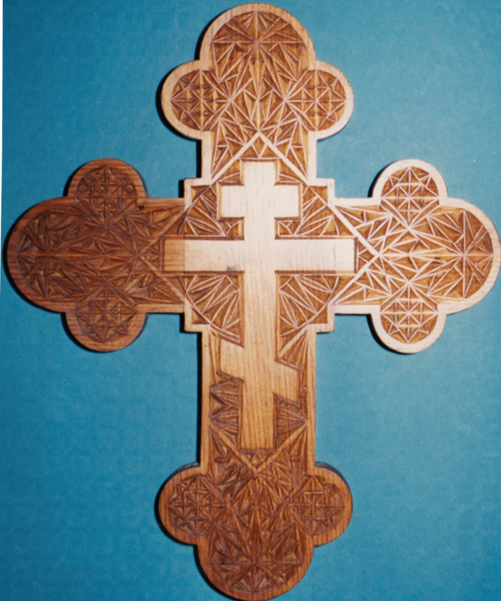 chip carved wall cross