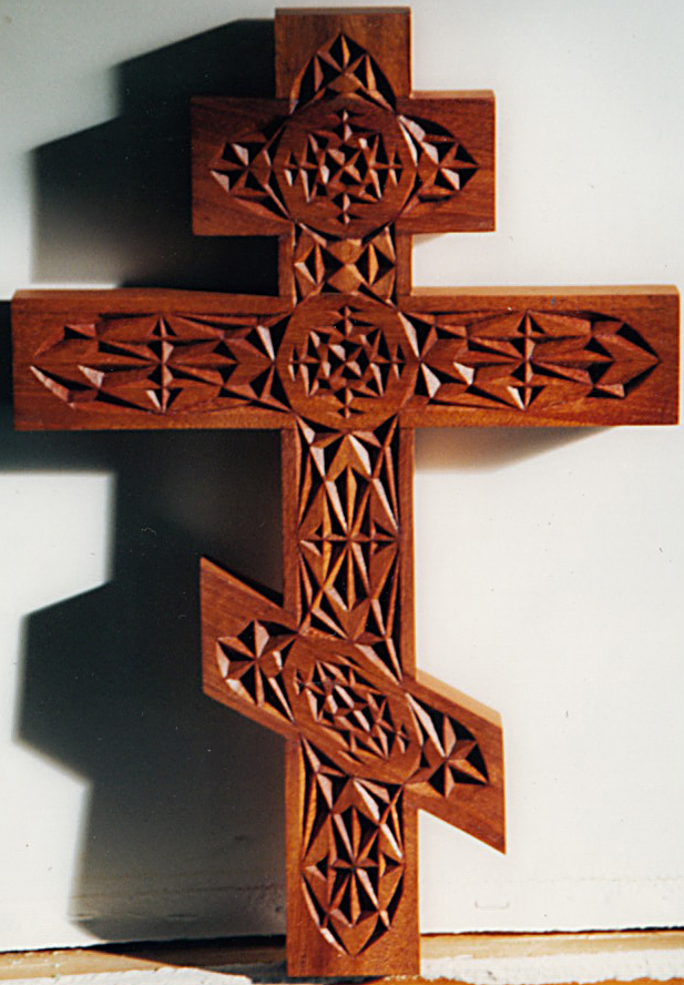 chip carved wall cross