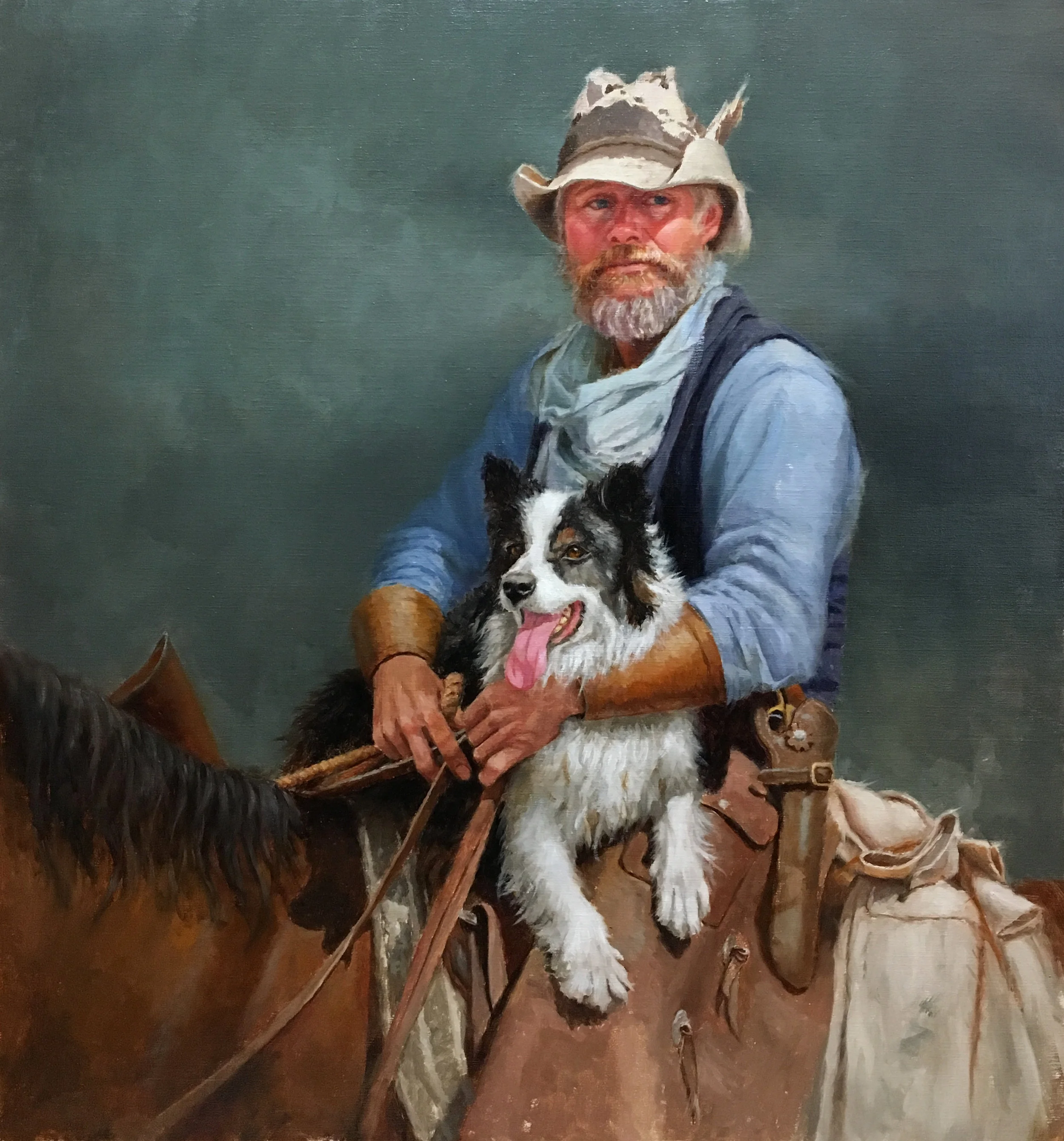 "Jake & Molly" -- oil on linen 26" x 28"