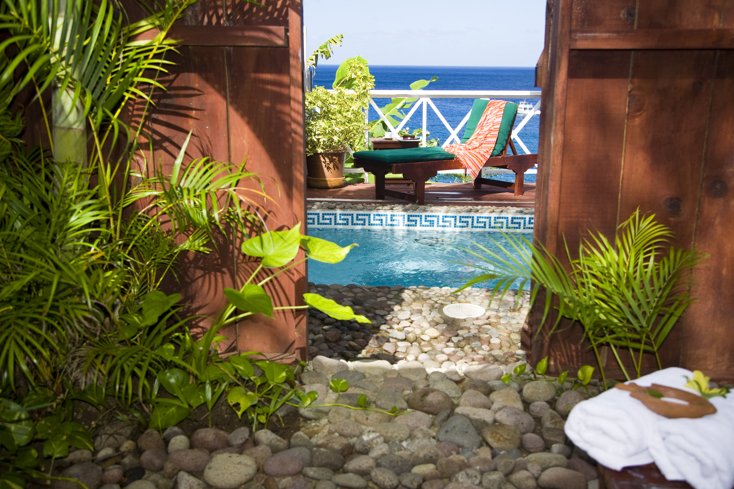 Ti Kaye - Ocean View Cottage with  Pool (Plunge pool view from open air shower).jpg