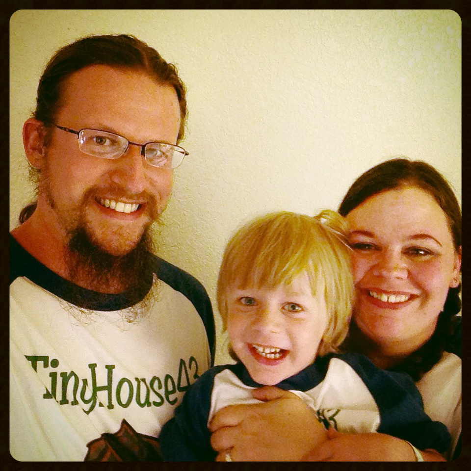 A silly moment before we headed off to the Tiny House Jamboree on August 7, 2015, in Colorado Springs, CO.