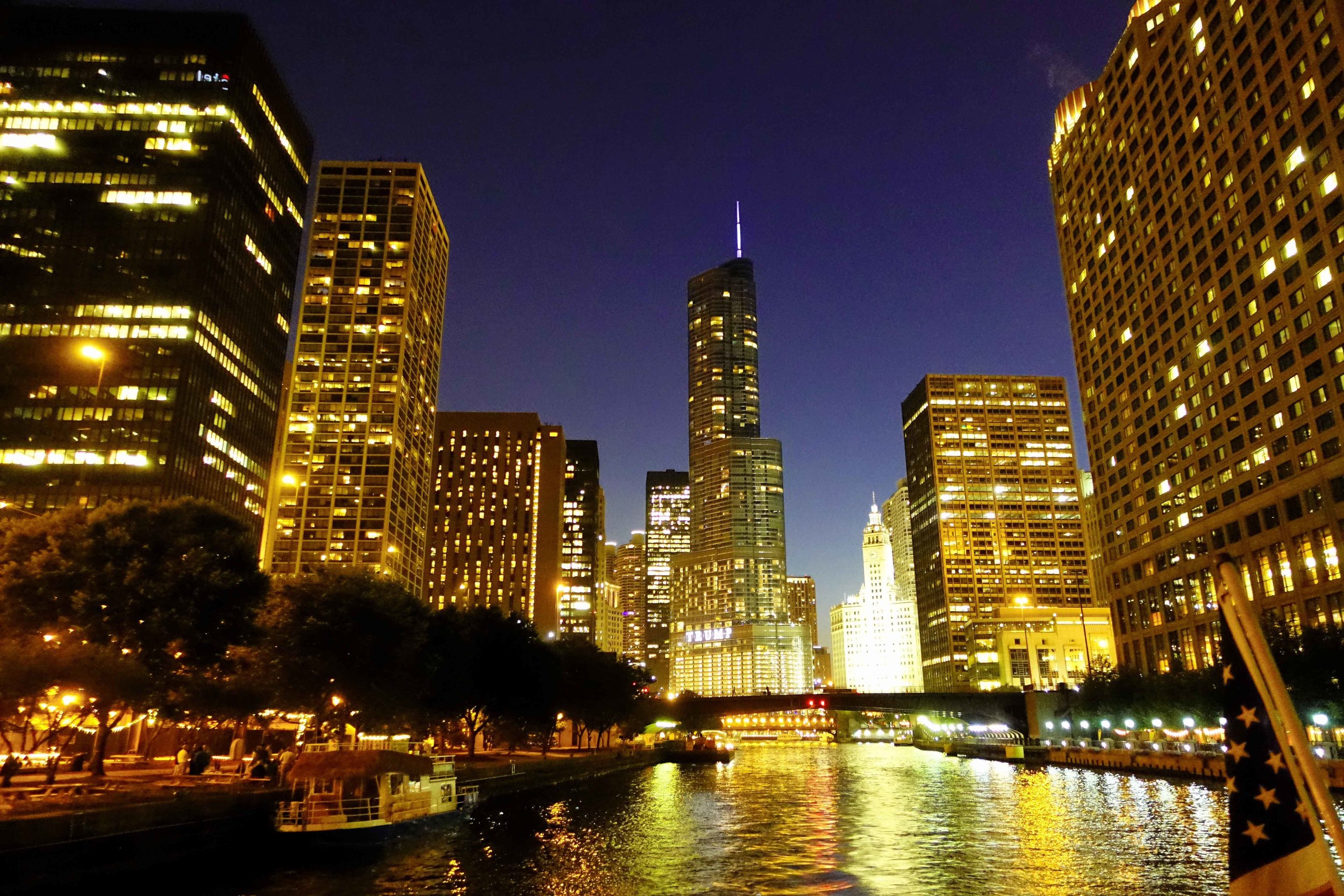 Mouth of the Chicago River, looking west, 2015