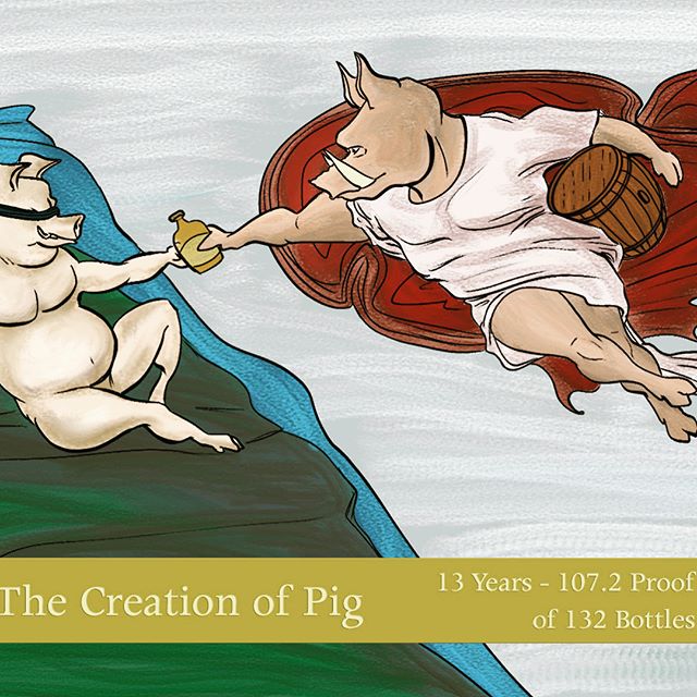 The time has come! This Friday, Blind Pig Liquor is proud to bring you our hand-selected Whistle Pig barrel (first image, bottle art). This pick is a 100% Alberta Rye, aged over 13 years, and bottled at Cask strength: 107.2 proof. This beauty was cho