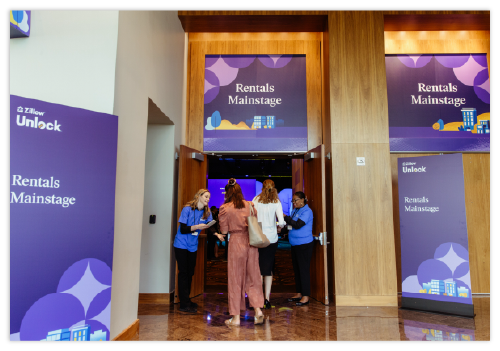 Photograph of Zillow Unlock Rental's purple space