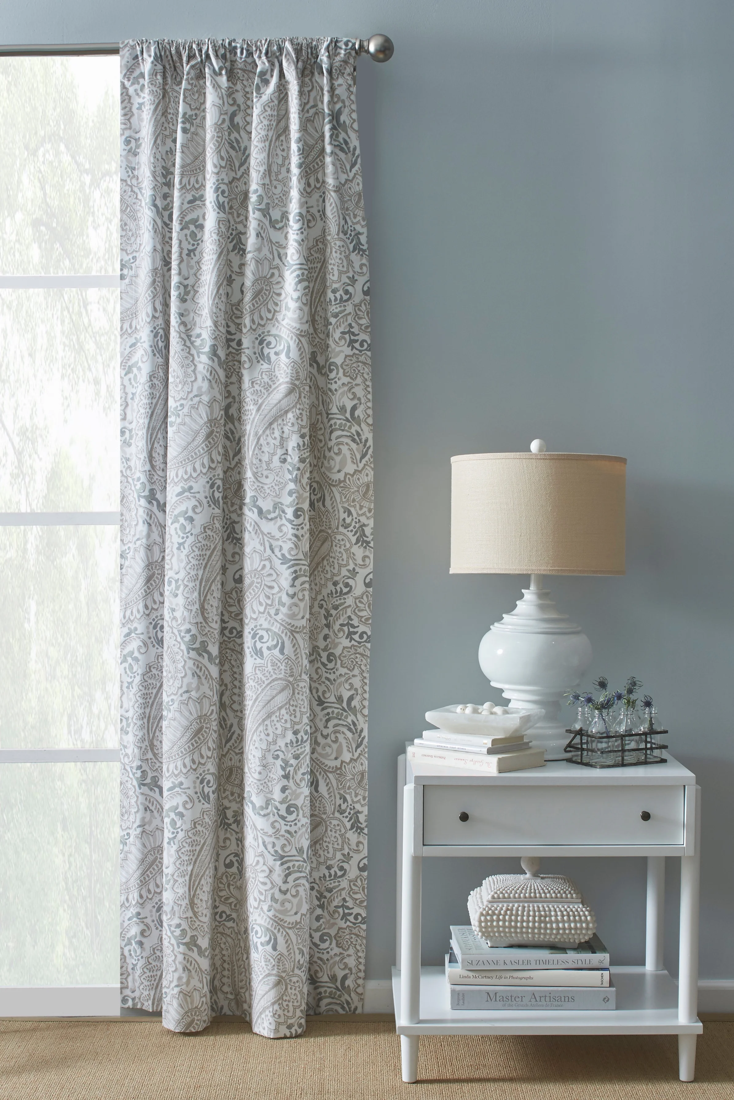 Our Paisley Bouquet print is just one of our beautiful window panel designs.