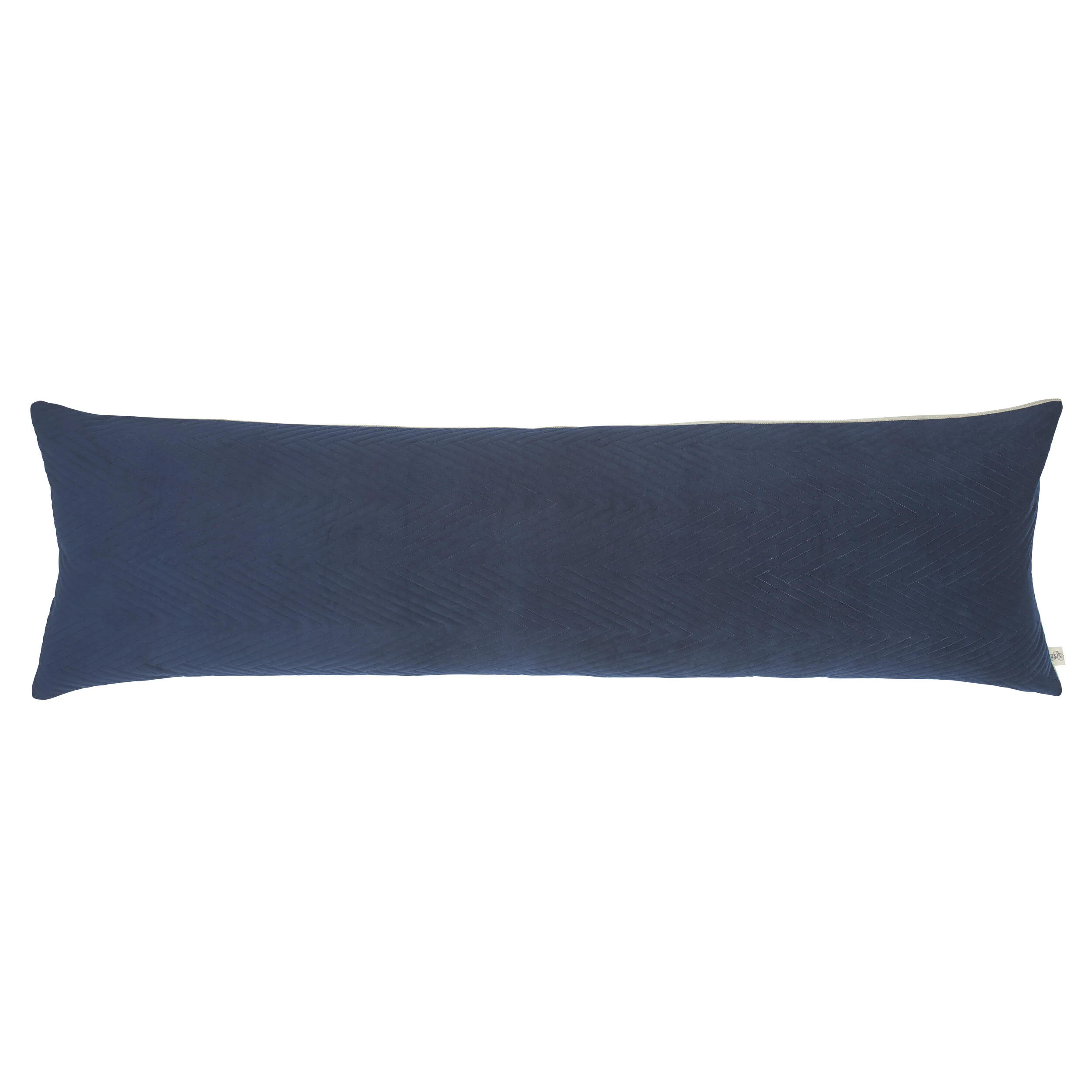 Navy Chevron Velvet Body Pillow