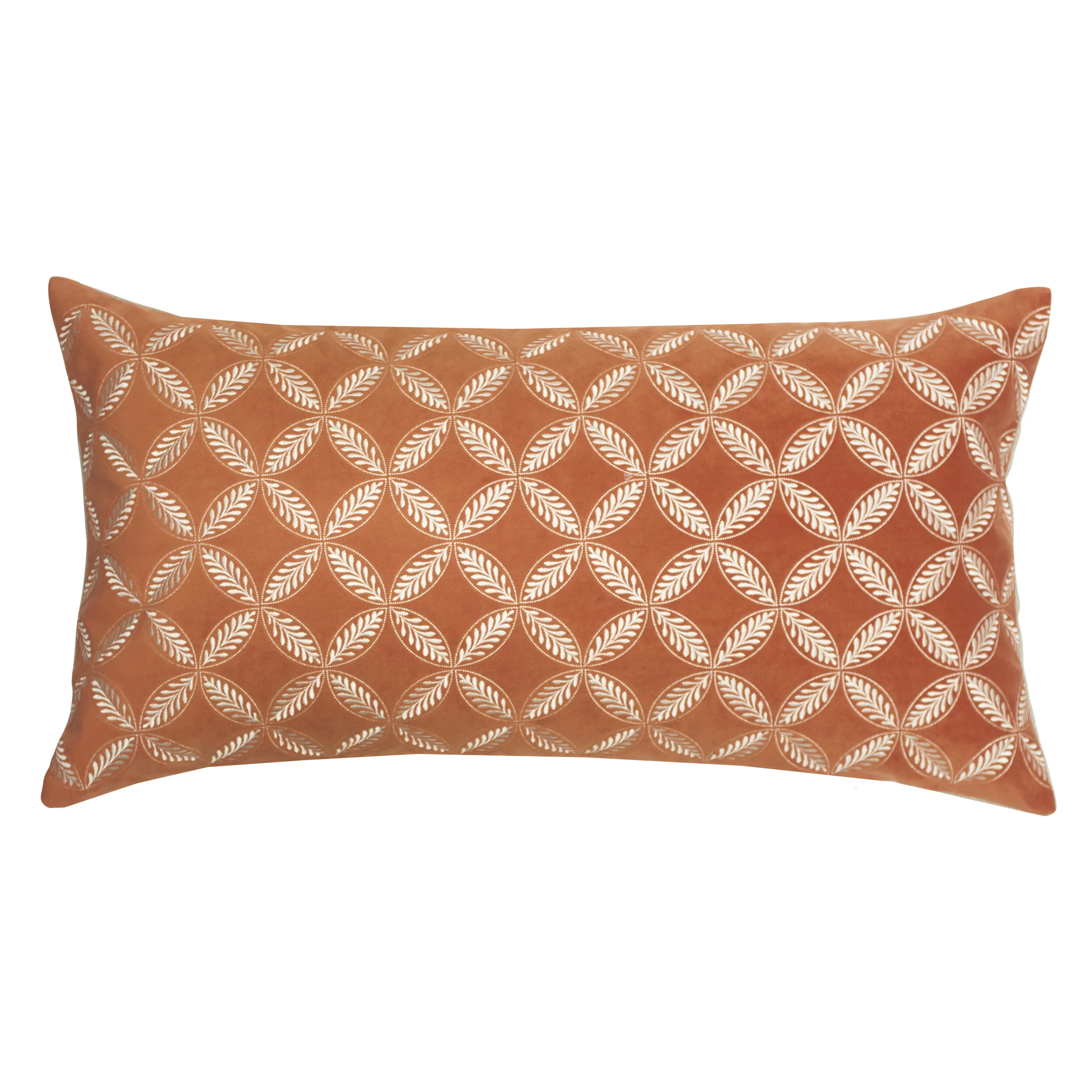Ogee Vine Velvet Bolster Pillow