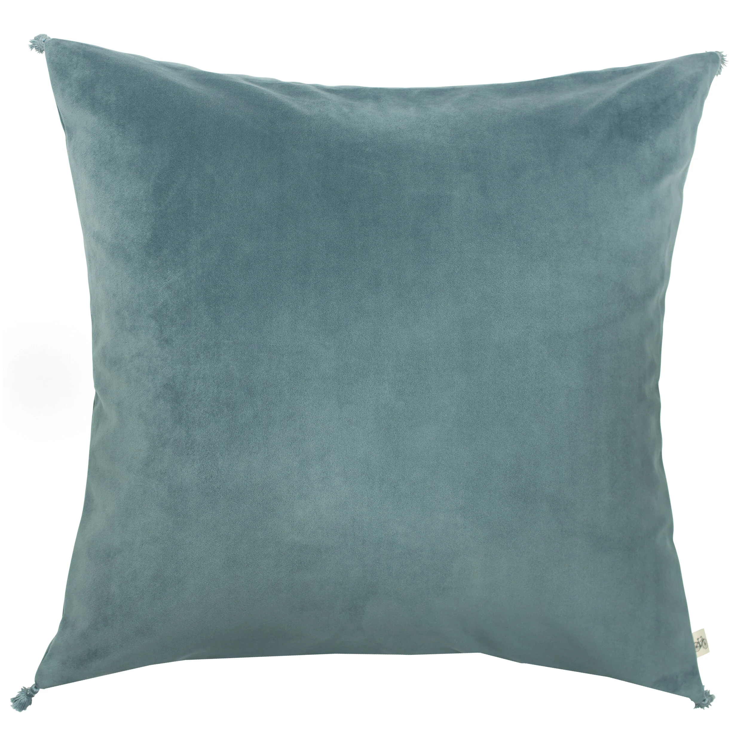 26" Teal Velvet w/ Matching Tassels Pillow