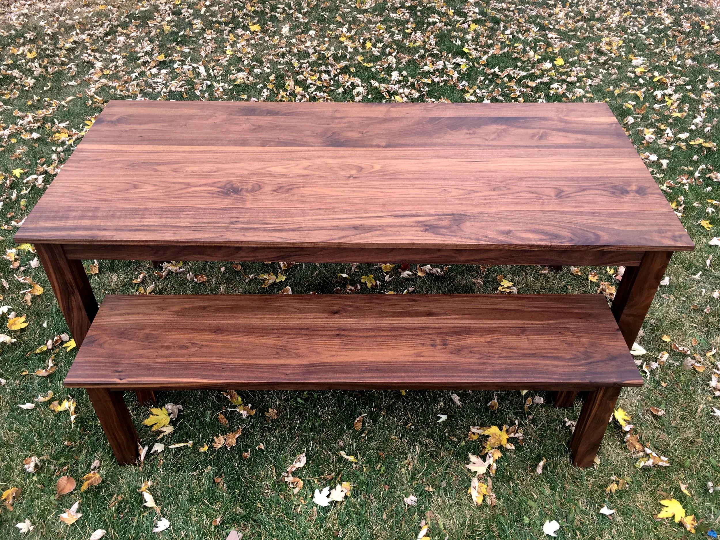 Walnut Farmhouse Dining Table