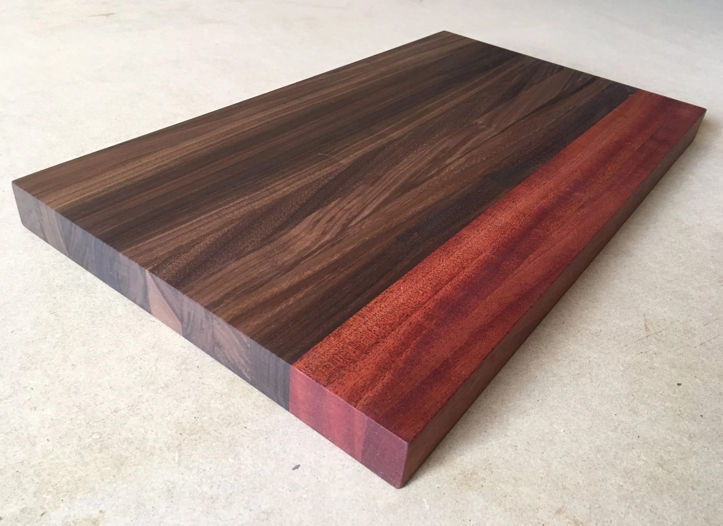 Walnut and Mahogany Cutting Board
