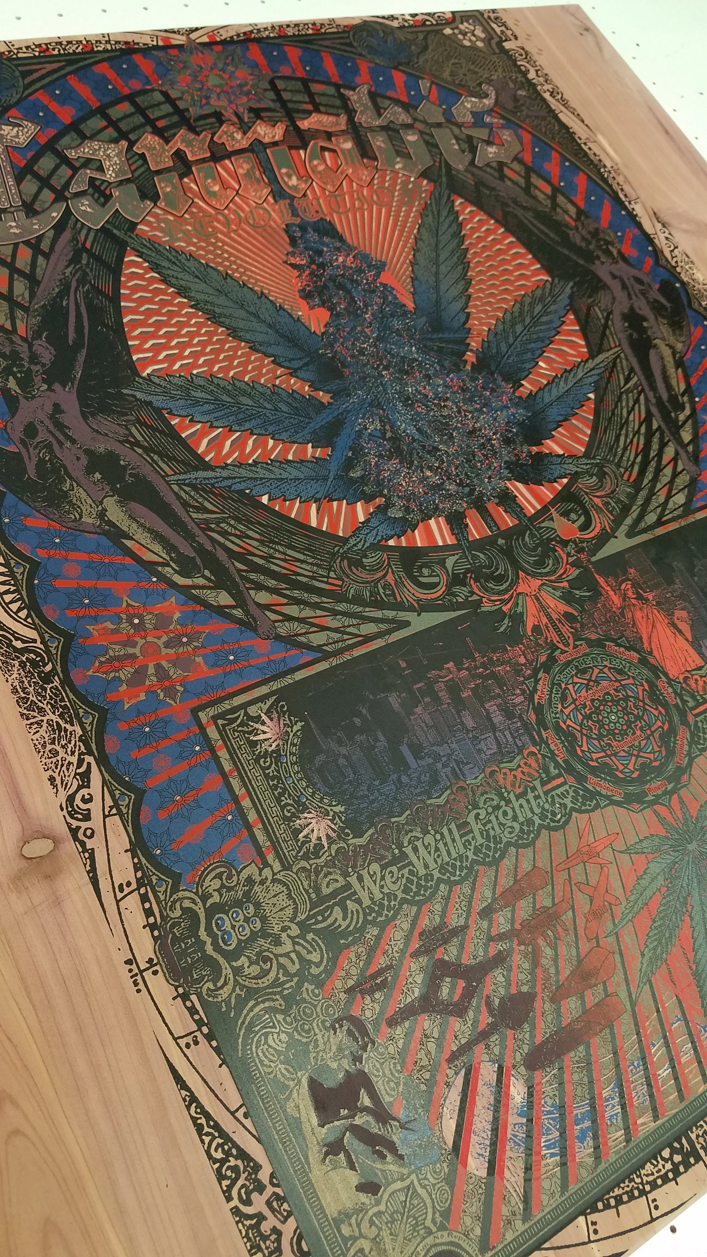 Cannabis Wood Panel