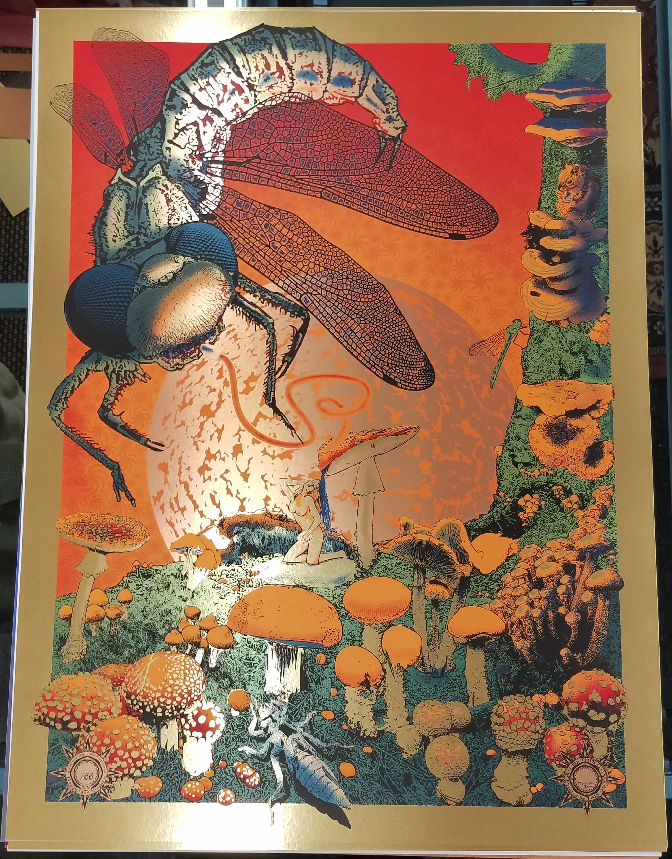 Amanita Squirrel Dragonfly Test gold