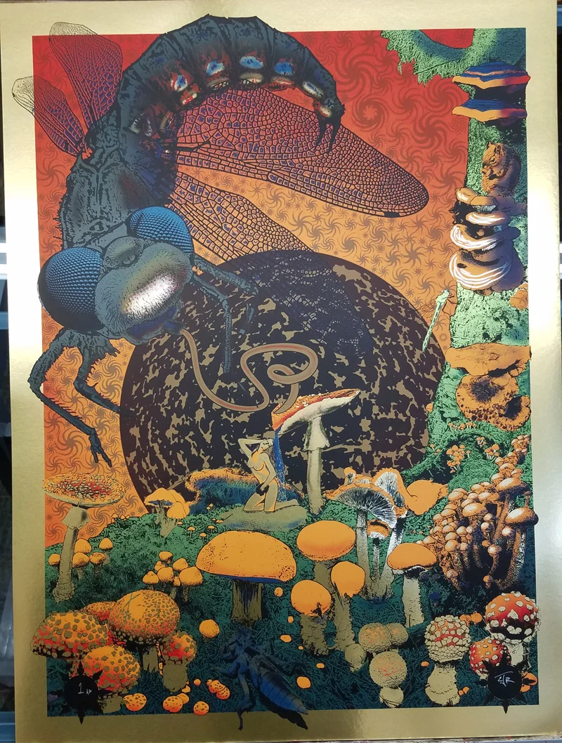 Sunrise on Gold Foil w/ Black Sun