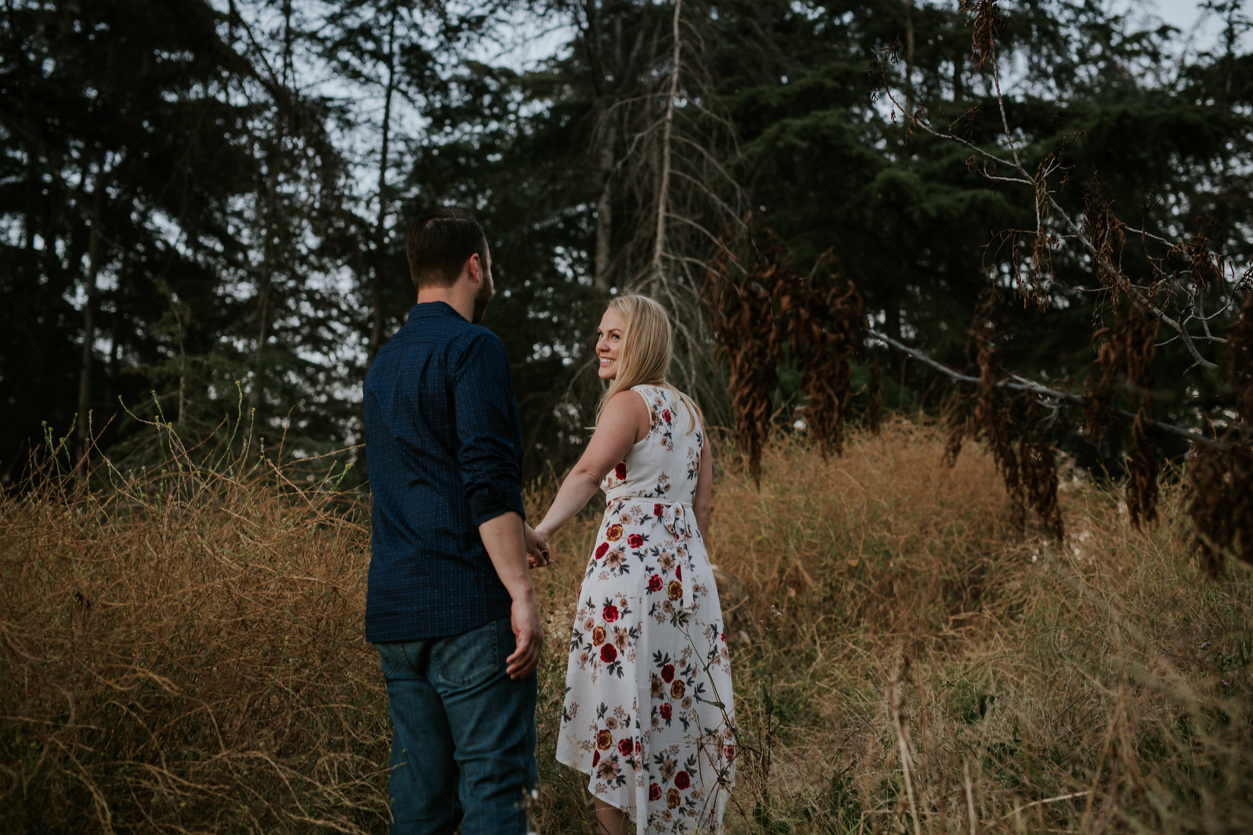 Adela and Scott Los Angeles sunset - woodsy engagement session-43.jpg