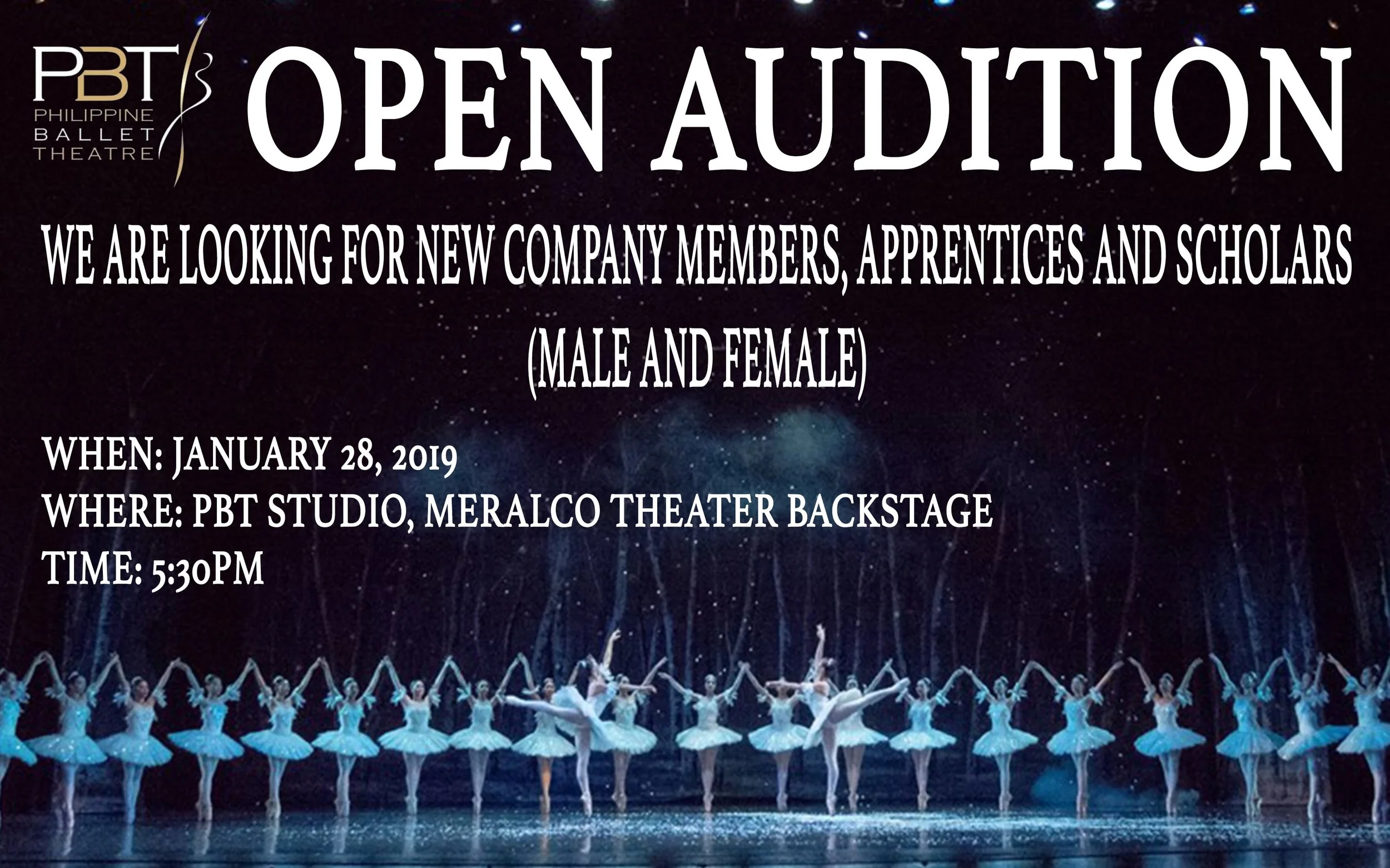 Philippine Ballet Theatre Open Audition 2019