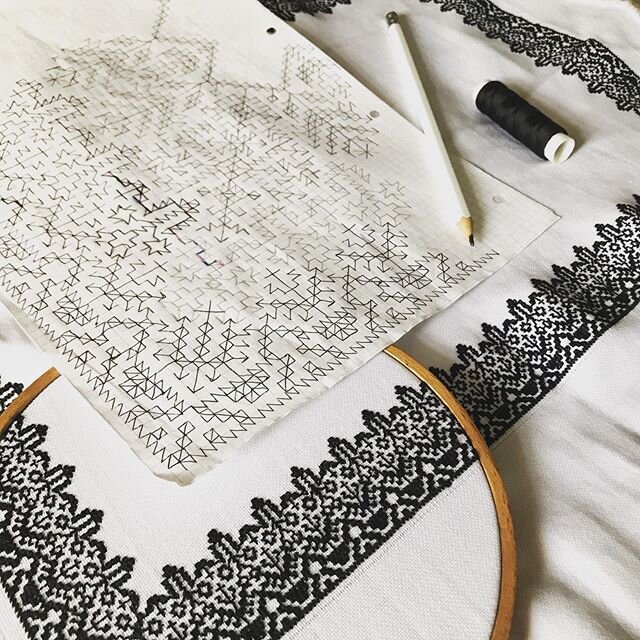 When #whatsnext feels unknowable, it feels good to design the #nextstep for your #embroidery project 😍 #fezembroidery #moroccanembroidery