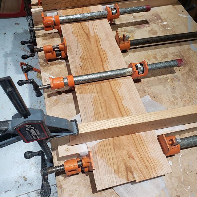 Classic panel glue up. About 8&quot; wide and 1/4&quot; thick and bookmatched.