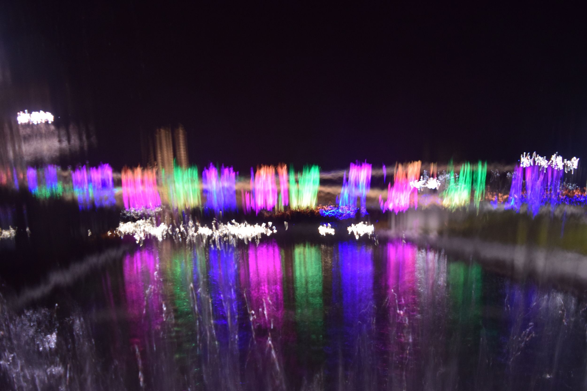 The Navy Yard is gorgeous at night. Hide behind the waterfall in the canal to get a great view!