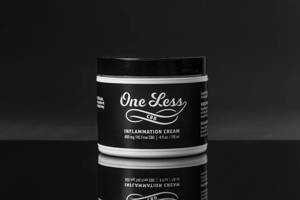 One less CBD ecommerce photography on black