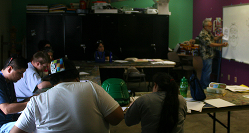 A North Fourth class in session