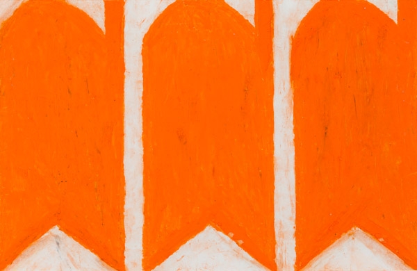 Orange Carrots , oil pastel on paper, 2009