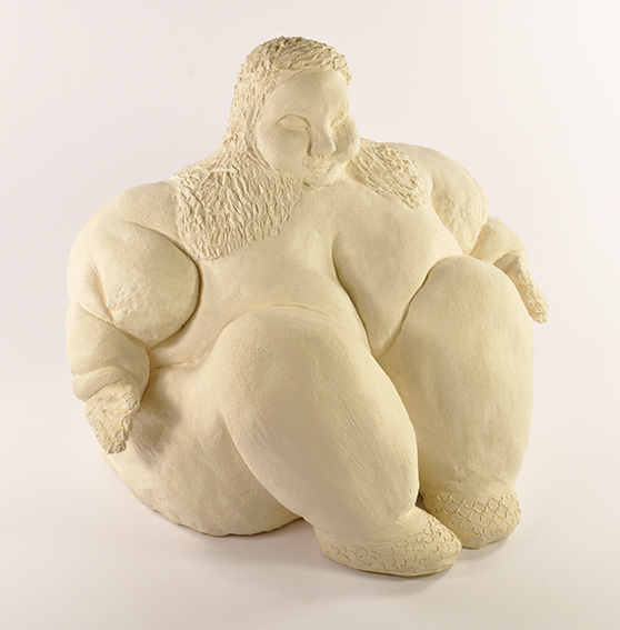 Not Titled (woman with snake skin shoes) , ceramic, 290mm x 230mm x 250mm