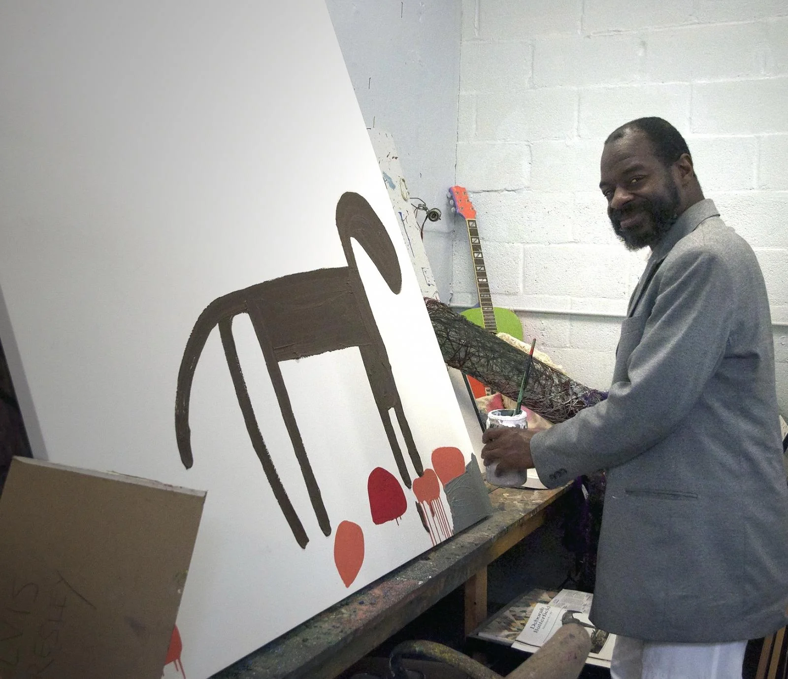 Marlon Mullen in the studio, images courtesy NIAD