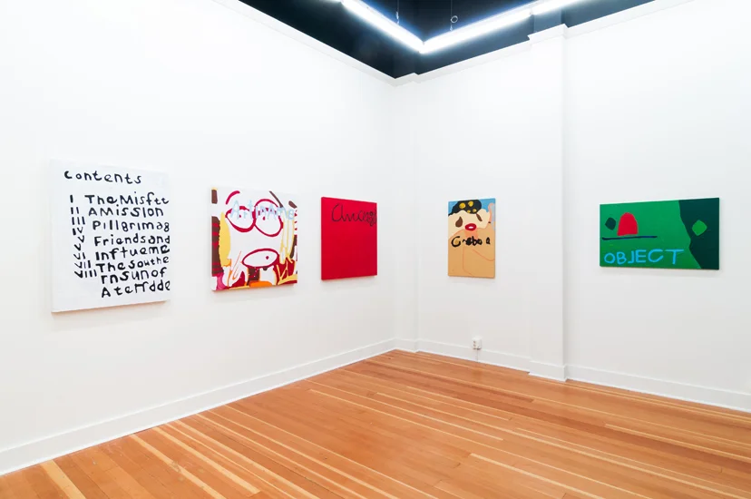 Installation view of Marlon Mullen's recent solo exhibition at Adams and Ollman in Portland, Oregon, image courtesy NIAD