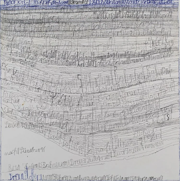 Harald Stoffers, Brief 192 , August 12th, 2011, Ink on paper, 19.75 x 19.75 inches