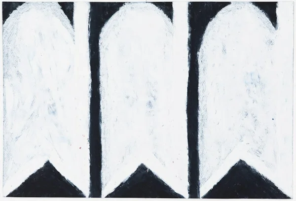 Evelyn Reyes, White Carrots , oil pastel on paper, 11" x 17", 2009