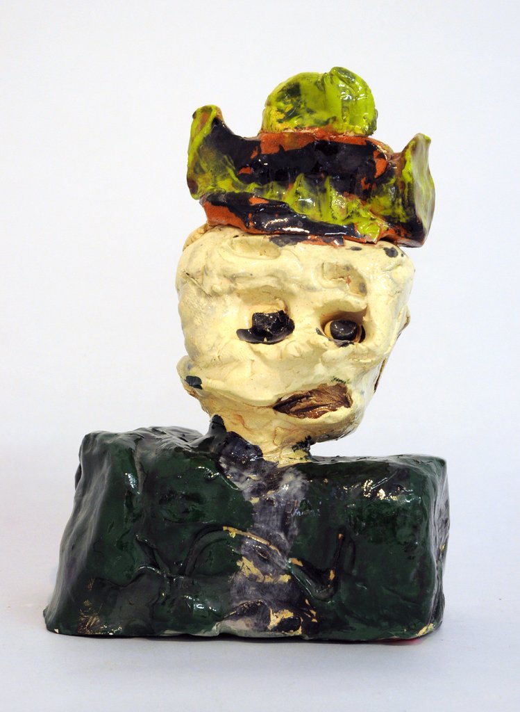 Billy White, Jed Clampett , glazed ceramics 10 x 7 x 4", Image courtesy NIAD