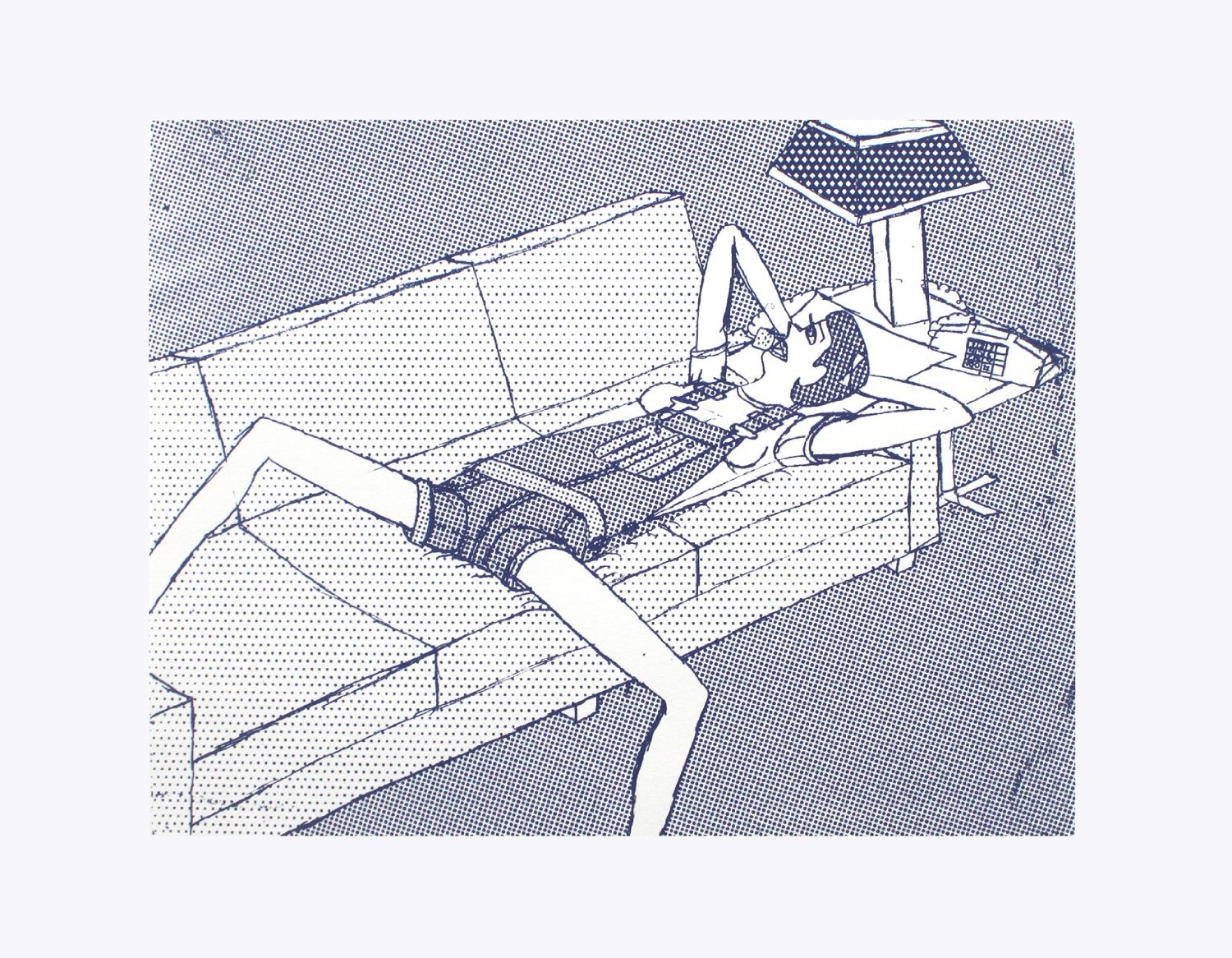 The Phone Call , 2014, screenprint, 11" x14"