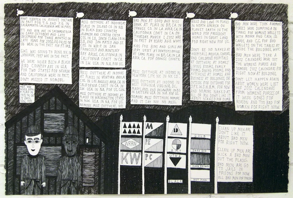 William Tyler, Untitled , 2012, ink on paper, 15" x 22"