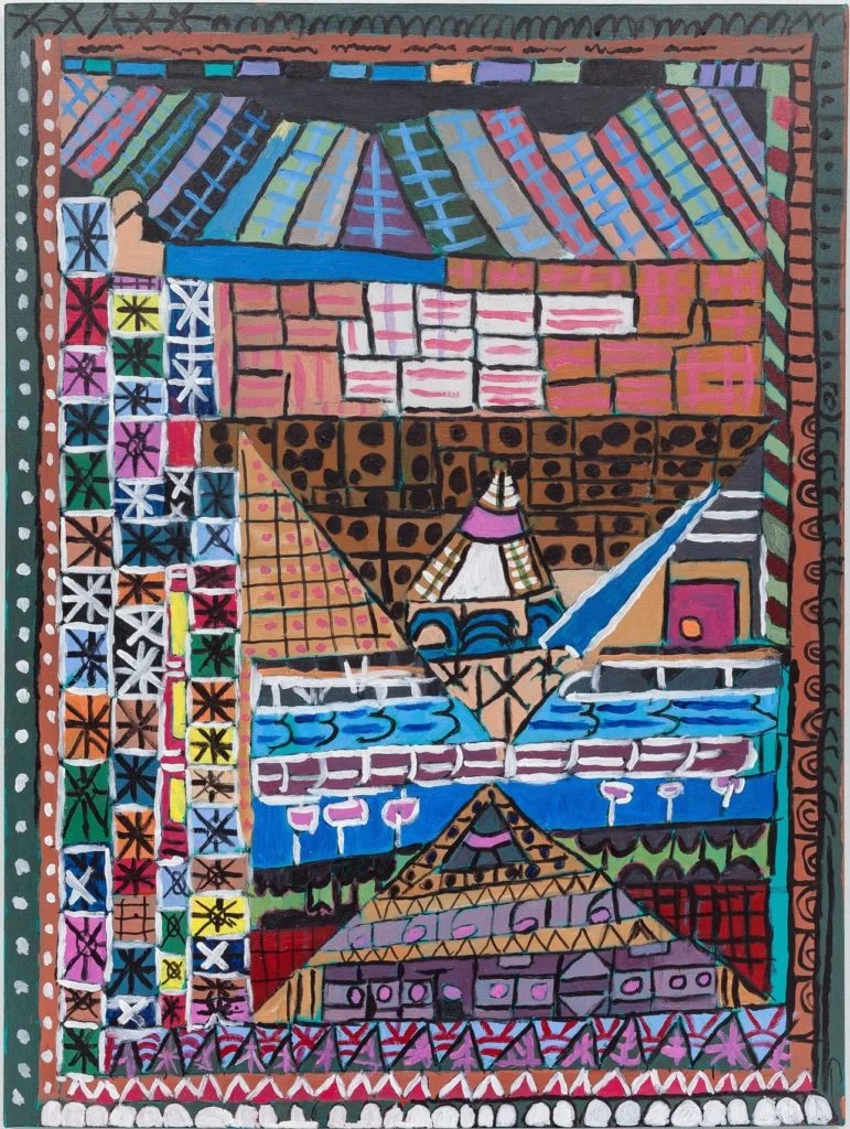 Charlie and His Chocolate Factory , 2019, Acrylic on Canvas, 48” x 36”