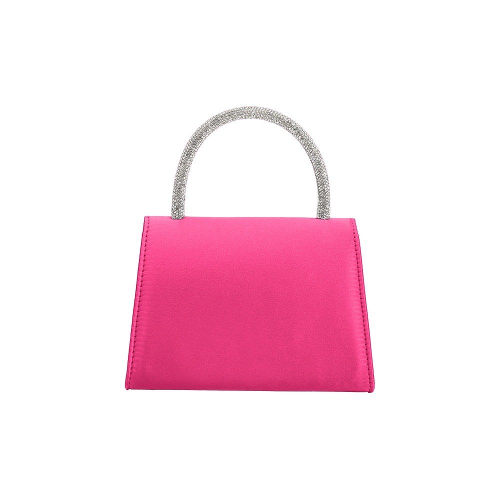 Sadie Satin Top Handle Bag Fuchsia