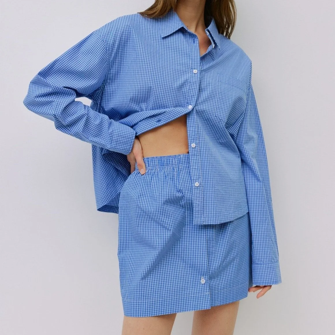 The Gates Skirt Blue Gingham