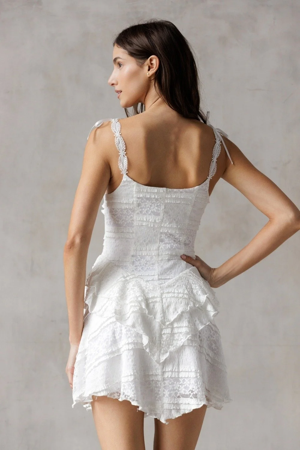 taylor printed lace handkerchief hem dress Taylor Floral-Print Lace Handkerchief-Hem Dress