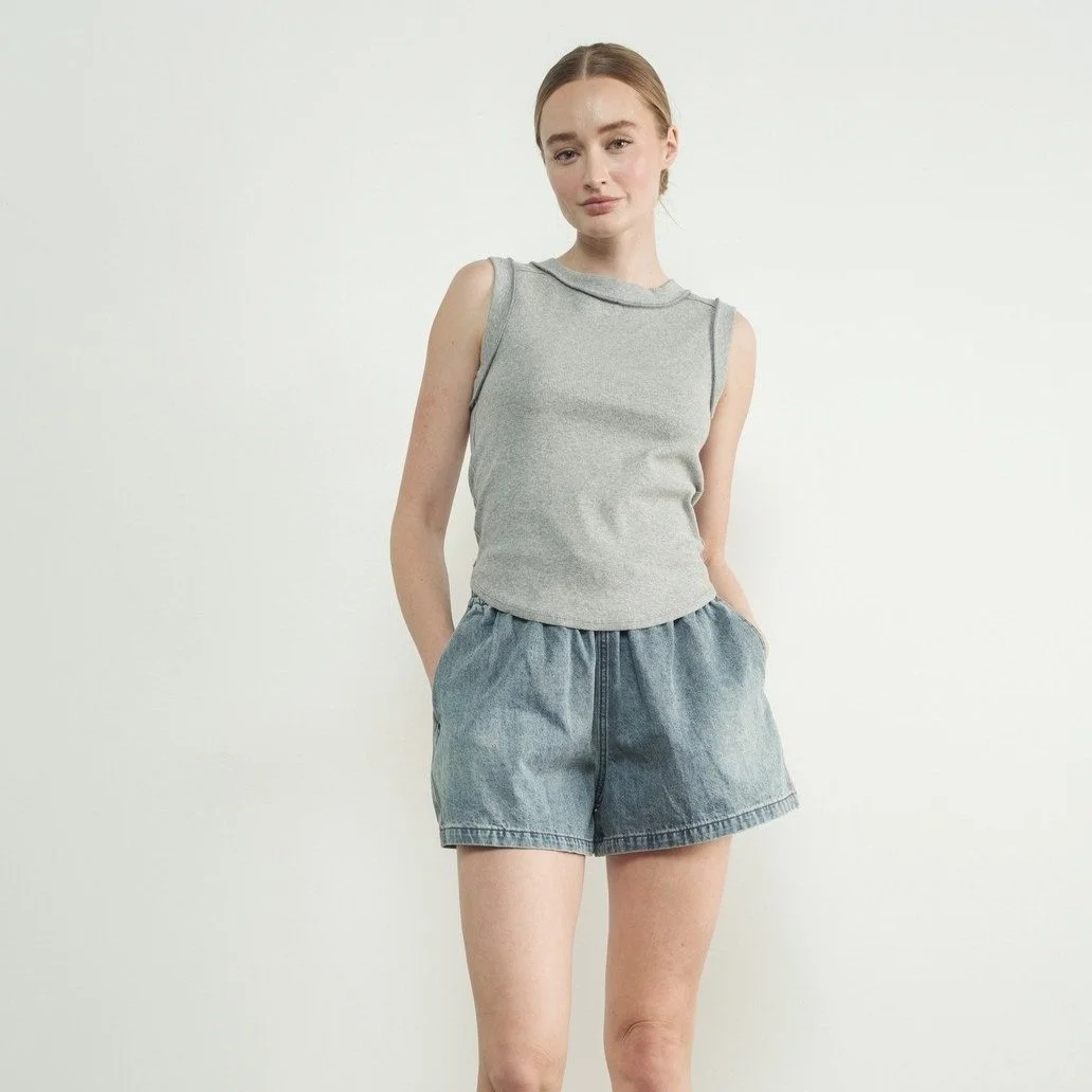 Denim Boxer Shorts Medium Wash