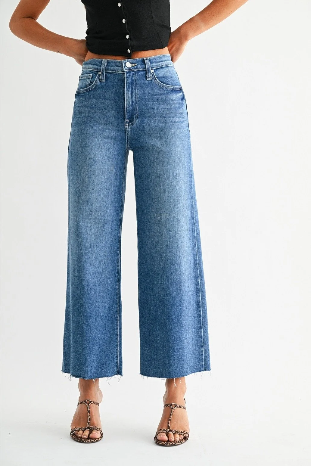 Scissor Cut Wide Leg Medium Denim