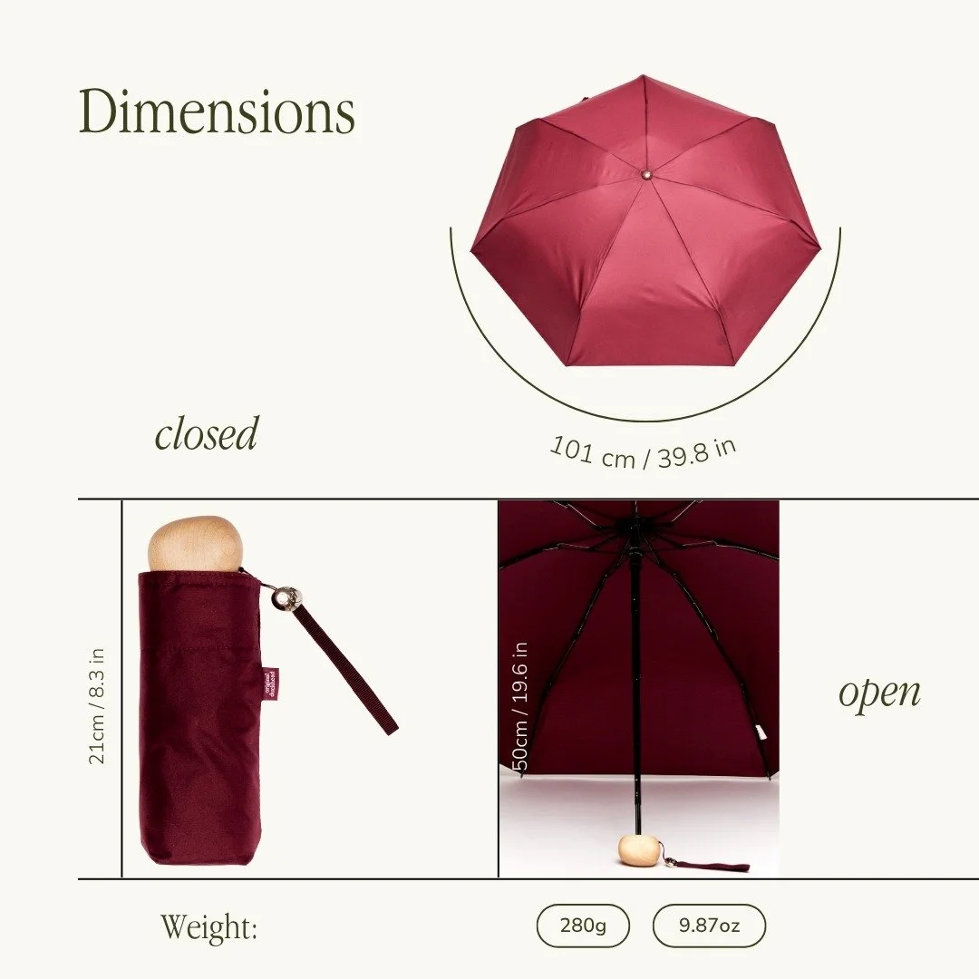 Original Duckhead Cherry Eco-Friendly Mini Pocket Umbrella